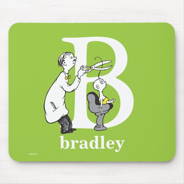 Dr. Seuss's ABC: Letter B - White | Add Your Name Mouse Mat (Front)