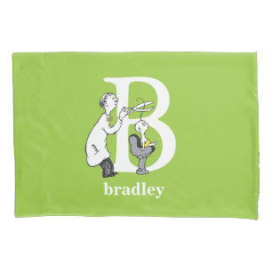 Dr. Seuss's ABC: Letter B - White   Add Your Name Pillowcase