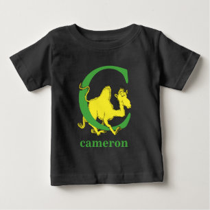 Dr. Seuss's ABC: Letter C - Green Add Your Name Baby T-Shirt