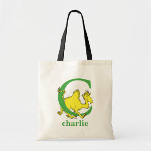 Dr. Seuss's ABC: Letter C - Green Add Your Name Tote Bag
