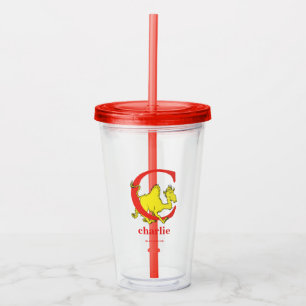 Dr. Seuss's ABC: Letter C - White Add Your Name Acrylic Tumbler