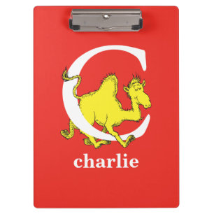 Dr. Seuss's ABC: Letter C - White Add Your Name Clipboard