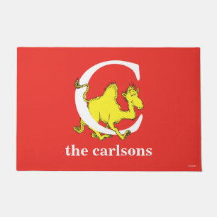 Dr. Seuss's ABC: Letter C - White Add Your Name Doormat