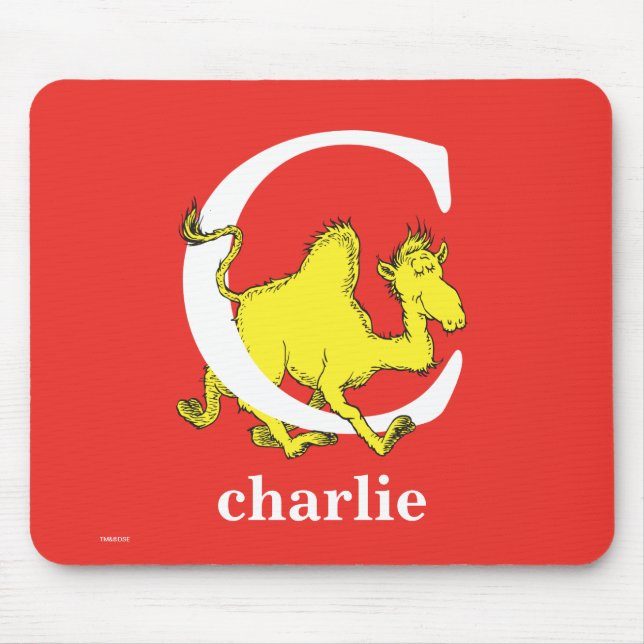 Dr. Seuss's ABC: Letter C - White | Add Your Name Mouse Mat (Front)