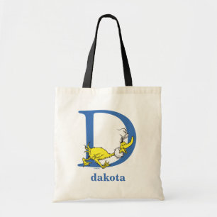 Dr. Seuss's ABC: Letter D - Blue   Add Your Name Tote Bag