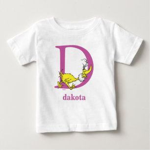 Dr. Seuss's ABC: Letter D - Purple   Add Your Name Baby T-Shirt