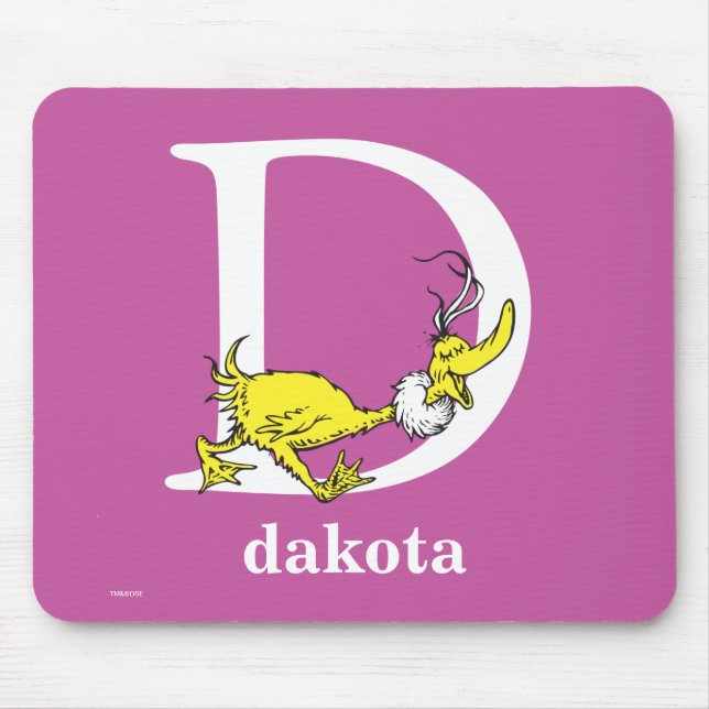 Dr. Seuss's ABC: Letter D - White | Add Your Name Mouse Mat (Front)