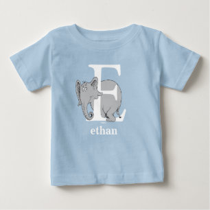 Dr. Seuss's ABC: Letter E - White   Add Your Name Baby T-Shirt