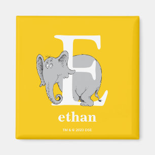 Dr. Seuss's ABC: Letter E - White   Add Your Name Magnet