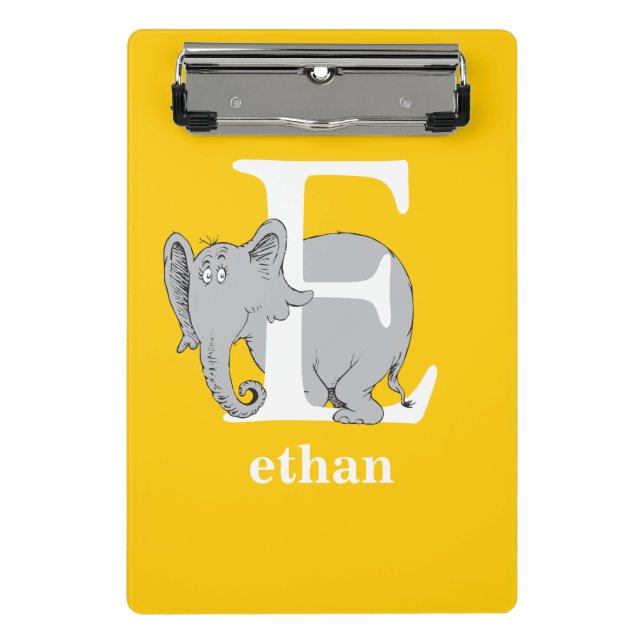 Dr. Seuss's ABC: Letter E - White | Add Your Name Mini Clipboard (Front)