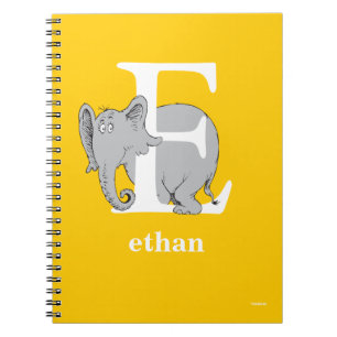 Dr. Seuss's ABC: Letter E - White Add Your Name Notebook