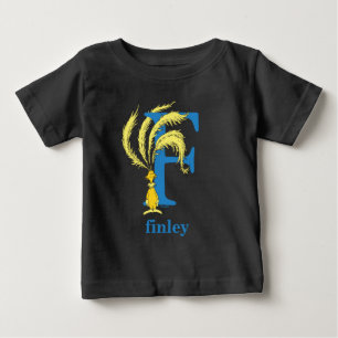 Dr. Seuss's ABC: Letter F - Blue   Add Your Name Baby T-Shirt