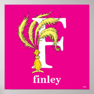 Dr. Seuss's ABC: Letter F - White   Add Your Name Poster