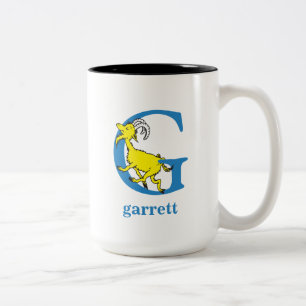 Dr. Seuss's ABC: Letter G - Blue   Add Your Name Two-Tone Coffee Mug