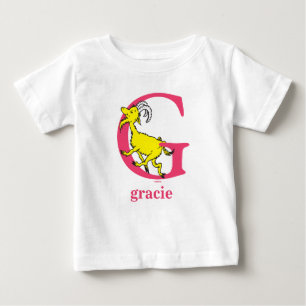 Dr. Seuss's ABC: Letter G - Pink   Add Your Name Baby T-Shirt