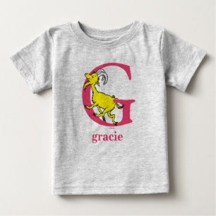 Dr. Seuss's ABC: Letter G - Pink Add Your Name Baby T-Shirt