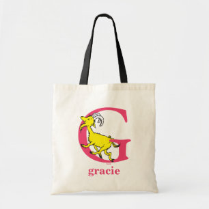 Dr. Seuss's ABC: Letter G - Pink   Add Your Name Tote Bag