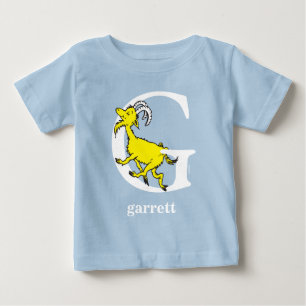 Dr. Seuss's ABC: Letter G - White Add Your Name Baby T-Shirt