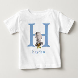 Dr. Seuss's ABC: Letter H - Blue   Add Your Name Baby T-Shirt