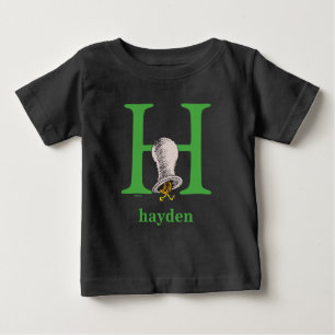 Dr. Seuss's ABC: Letter H - Green Add Your Name Baby T-Shirt