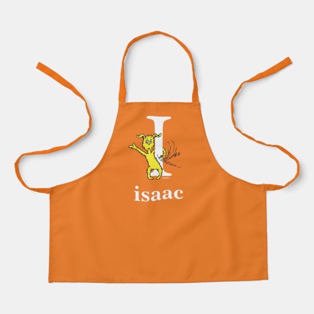 Dr. Seuss's ABC: Letter I - White | Add Your Name Apron (Front)