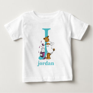 Dr. Seuss's ABC: Letter J - Teal   Add Your Name Baby T-Shirt