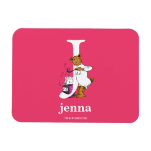 Dr. Seuss's ABC: Letter J - White   Add Your Name Magnet