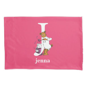 Dr. Seuss's ABC: Letter J - White   Add Your Name Pillowcase
