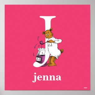 Dr. Seuss's ABC: Letter J - White   Add Your Name Poster