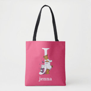 Dr. Seuss's ABC: Letter J - White Add Your Name Tote Bag