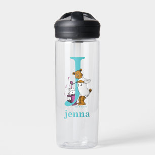 Dr. Seuss's ABC: Letter J - White Add Your Name Water Bottle