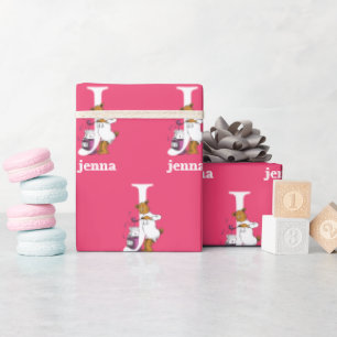 Dr. Seuss's ABC: Letter J - White   Add Your Name Wrapping Paper