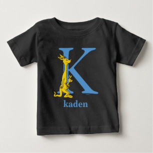 Dr. Seuss's ABC: Letter K - Blue Add Your Name Baby T-Shirt