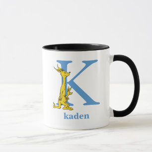 Dr. Seuss's ABC: Letter K - Blue Add Your Name Mug