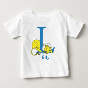 Dr. Seuss's ABC: Letter L - Blue   Add Your Name Baby T-Shirt