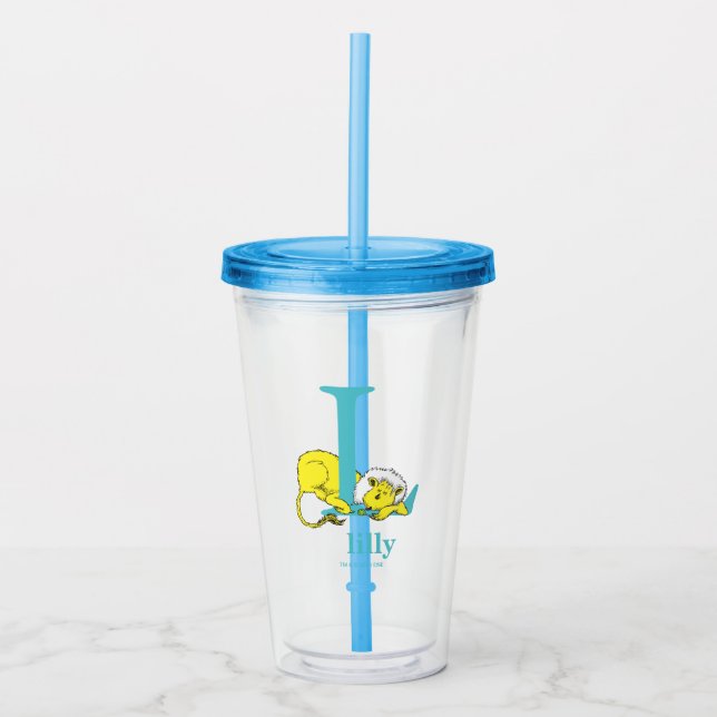 Dr. Seuss's ABC: Letter L - White | Add Your Name Acrylic Tumbler (Front)
