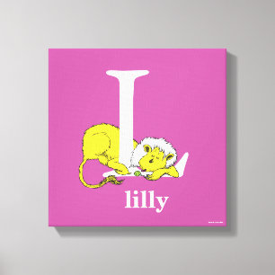Dr. Seuss's ABC: Letter L - White   Add Your Name Canvas Print