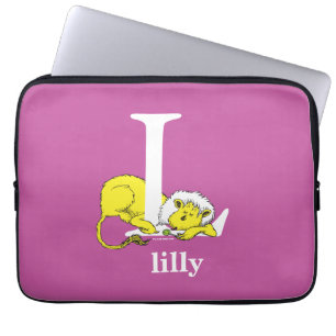 Dr. Seuss's ABC: Letter L - White Add Your Name Laptop Sleeve
