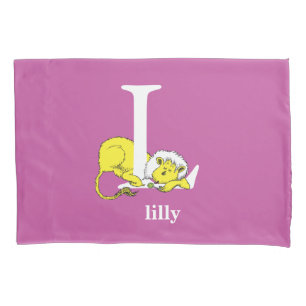 Dr. Seuss's ABC: Letter L - White   Add Your Name Pillowcase