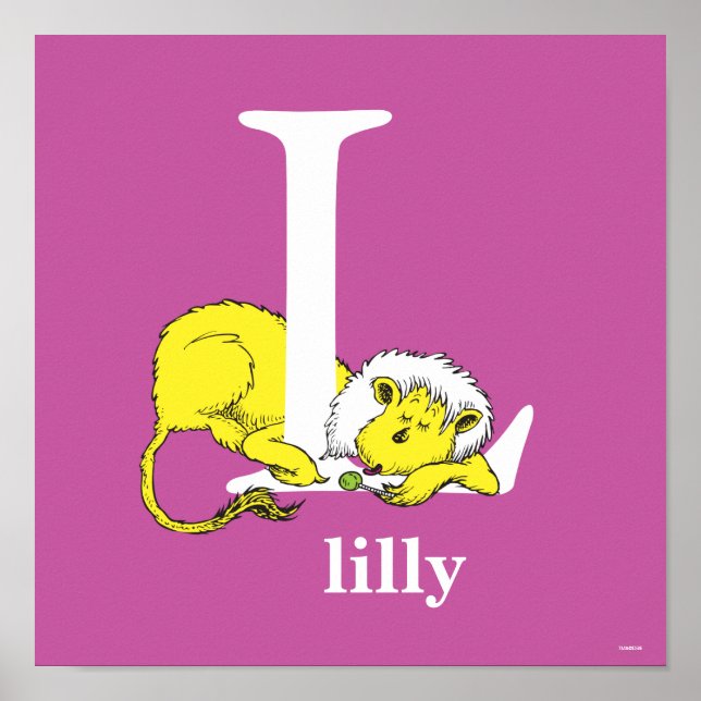 Dr. Seuss's ABC: Letter L - White | Add Your Name Poster (Front)