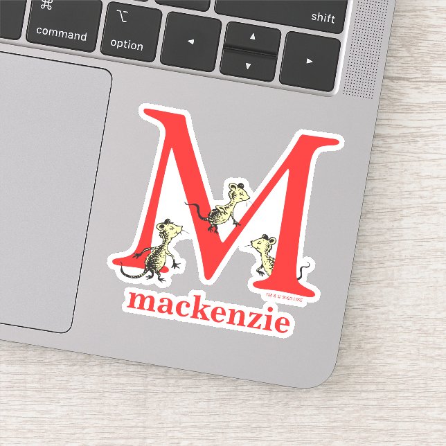 Dr. Seuss's ABC: Letter M - White | Add Your Name (Detail)