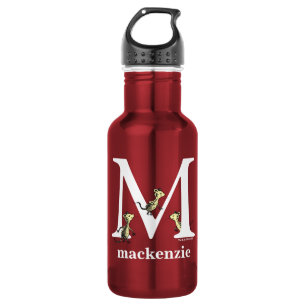 Dr. Seuss's ABC: Letter M - White   Add Your Name 532 Ml Water Bottle