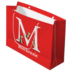 Dr. Seuss's ABC: Letter M - White Add Your Name Large Gift Bag