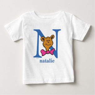 Dr. Seuss's ABC: Letter N - Blue   Add Your Name Baby T-Shirt