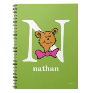 Dr. Seuss's ABC: Letter N - White Add Your Name Notebook