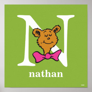 Dr. Seuss's ABC: Letter N - White   Add Your Name Poster