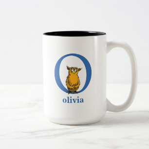Dr. Seuss's ABC: Letter O - Blue   Add Your Name Two-Tone Coffee Mug