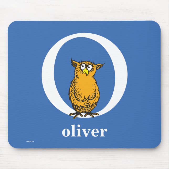 Dr. Seuss's ABC: Letter O - White | Add Your Name Mouse Mat (Front)