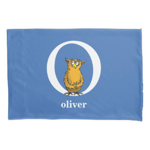 Dr. Seuss's ABC: Letter O - White   Add Your Name Pillowcase