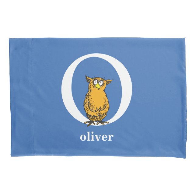 Dr. Seuss's ABC: Letter O - White | Add Your Name Pillowcase (Front)
